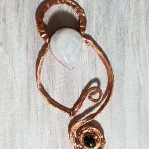 TVD Moonstone & Blue Goldtone Copper Necklace